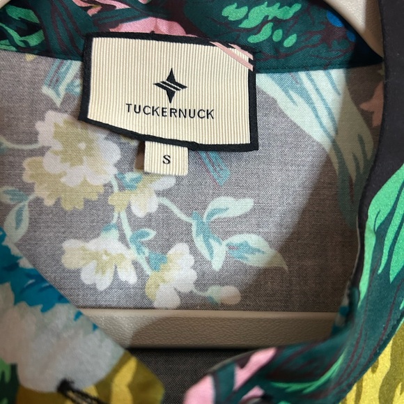 Tuckernuck Black Dress with Blue and Yellow Floral - Picture 2 of 4